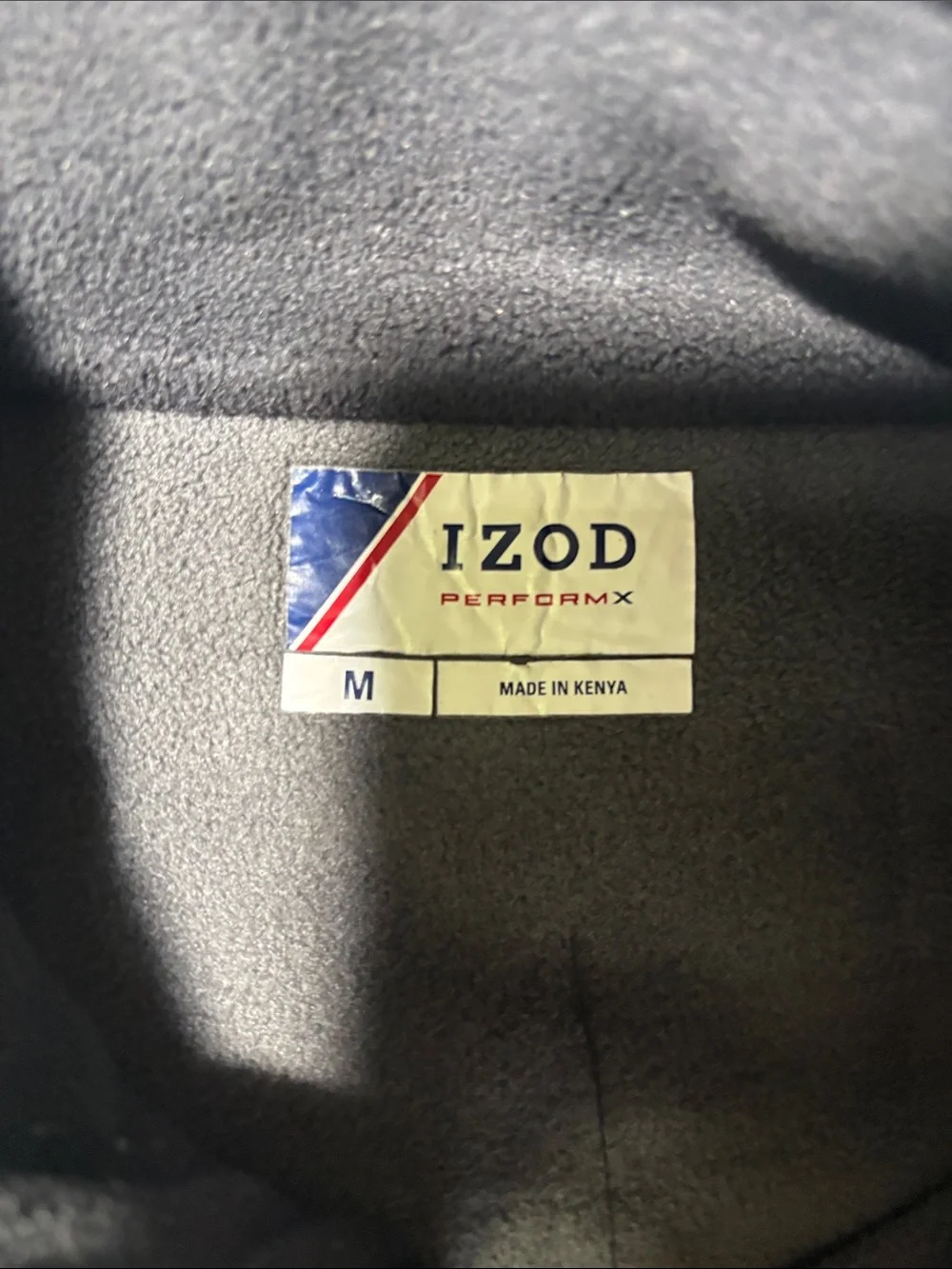 IZOD PerformX Men’s Medium Gray Fleece Full Zip Vest Outdoor Casual